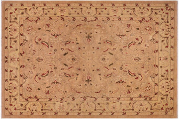 handmade Traditional Kafkaz Chobi Ziegler Khaki Lt. Gold Hand Knotted RECTANGLE 100% WOOL area rug 9 x 12